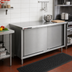Thumbnail image #2 for Eagle Spec-Master 84-Inch x 24-Inch Enclosed Base Work Table with Sliding Doors and Stainless Steel Top