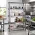 Thumbnail image #2 for Eagle Valu-Master 4-Tier Starter Wire Shelving Unit, 30 x 21 x 63 Inches, Pewter Gray Epoxy Finish