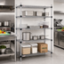Thumbnail image #2 for EAGLEbrite Quad-Adjust 4-Tier Stationary Starter Wire Shelving Unit, 60W x 18D x 74H, Zinc Finish