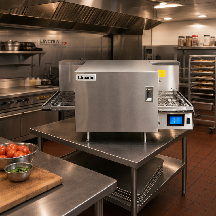 Product image #2 for Lincoln Aperion 24 Series Ventless Low-Amperage Electric Impinger Conveyor Oven, 16-Inch x 48-Inch Conveyor, Solid Door