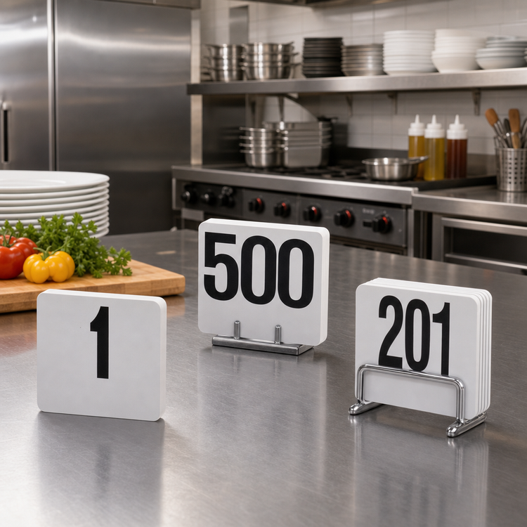 Product image #2 for American Metalcraft Heavy Plastic Double-Sided Table Number Cards, 1-50, 4-Inch Square