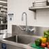 Thumbnail image #2 for T&S Brass Wall-Mount Workboard Faucet with 2-11/16-Inch Swivel Gooseneck Spout and 0.5 GPM Spray Device