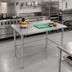 Thumbnail image #2 for John Boos Stallion 72-Inch x 24-Inch 14-Gauge Stainless Steel Open Base Work Table with 1-1/2-Inch Rear Up-Turn