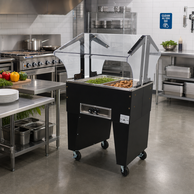 Product image #2 for Advance Tabco Triumph Supreme Portable Electric Hot Food Buffet Table, 2-Well Open Base