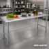 Thumbnail image #2 for Spec-Master 120 Inch x 24 Inch Flat Top Stainless Steel Work Table with Galvanized Tubular Base