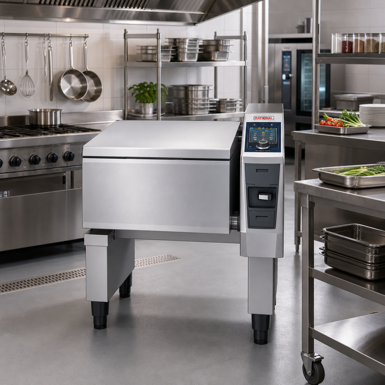 Product image #2 for RATIONAL iVario Pro L Electric Multifunctional Cooking Center / Braising Pan, 26-Gallon, 440/480V, 3-Phase, With Stand