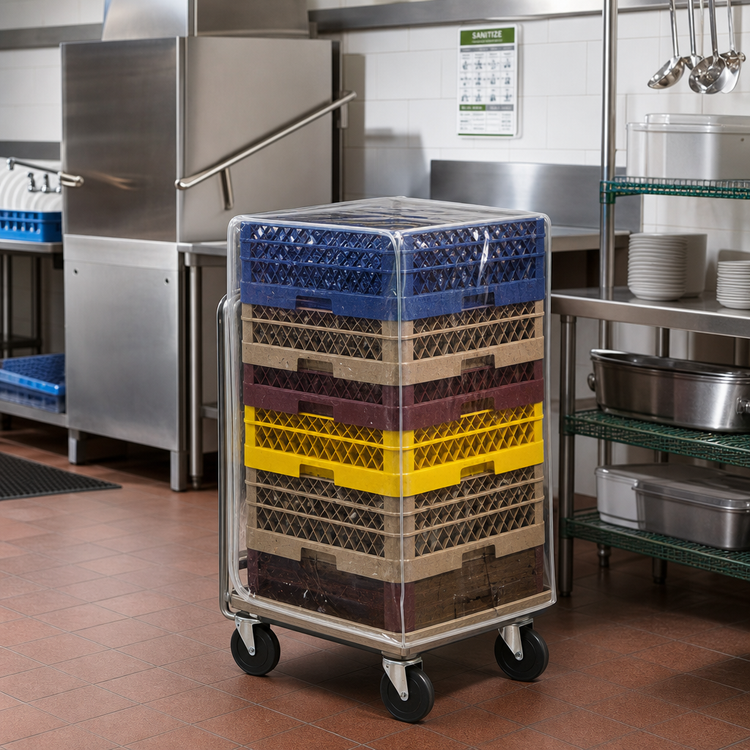 Product image #2 for Traex Clear Vinyl Half-Height Rack Cover, 21-1/2 x 21-1/2 x 36 Inches