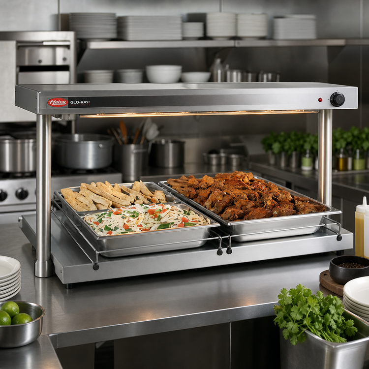 Product image #2 for Hatco Glo-Ray 42-Inch Freestanding Heated Shelf with Adjustable Thermostat, Stainless Steel Top