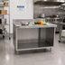 Thumbnail image #2 for Spec-Master Marine Series Stainless Steel Work Table with Cabinet Base, Open Front, 36W x 30D, 4-1/2-Inch Backsplash