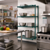 Thumbnail image #2 for EagleGard 4-Tier Add-On Wire Shelving Unit, 24W x 21D x 63H, Blue-Green Hybrid Epoxy Finish