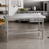Thumbnail image #2 for 60 Inch x 18 Inch Stainless Steel Open Base Work Table with 2 Inch Rear Up-Turn