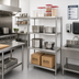 Thumbnail image #2 for John Boos Stainless Steel Dry Storage Shelving Unit, 42-Inch W x 18-Inch D x 60-Inch H, 3 Adjustable Shelves