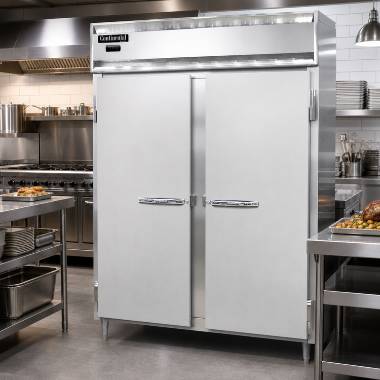 Product image #2 for Continental Refrigerator Designer Line DL2WE Two-Section Extra-Wide Reach-In Heated Cabinet