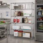 Thumbnail image #2 for Metro Super Erecta 5AN557C Add-On Wire Shelving Unit, 48W x 24D x 74H, 5 Shelves, Chrome Finish