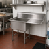 Thumbnail image #2 for BK Resources Single-Compartment Commercial Sink with Right Drainboard, 24 x 24 x 14 Inch Bowl, 50-1/2 Inch Wide