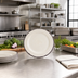 Thumbnail image #2 for Mingle™ 11-Inch Round Melamine Dinner Plate, Medium Rim, Sweet Cream