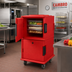Thumbnail image #3 for Cambro Ultra Camcart Double-Compartment Front-Loading Insulated Food Pan Carrier, 120 Qt., Hot Red