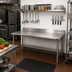 Thumbnail image #2 for Deluxe Series 72 x 36 Inch Stainless Steel Work Table with 4-1/2-Inch Backsplash