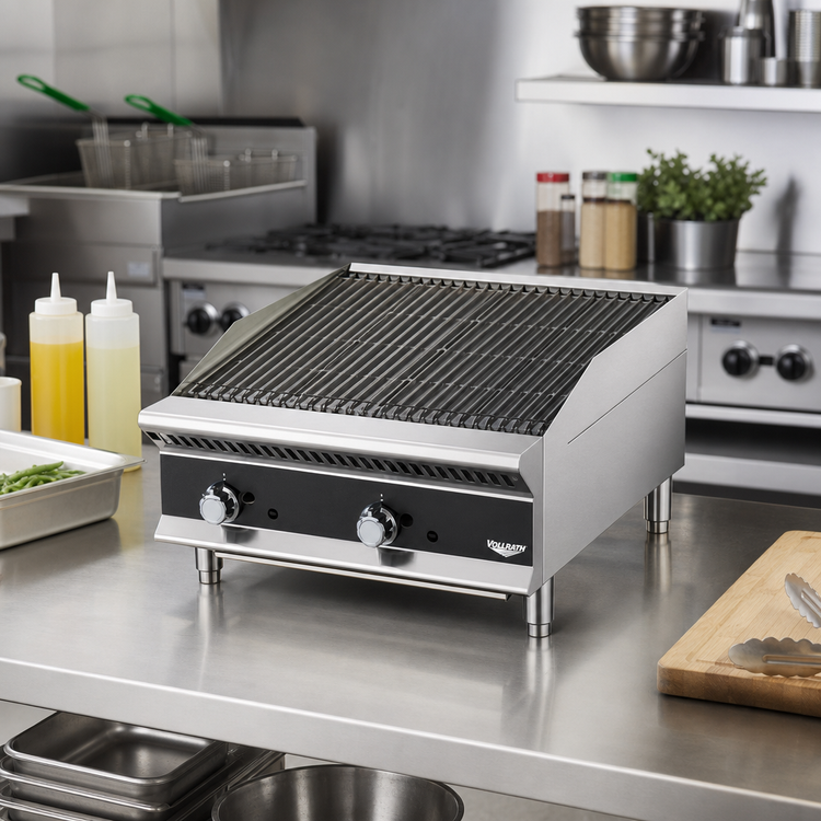 Product image #2 for Vollrath CBGMD-12 12-Inch Medium-Duty Countertop Gas Charbroiler, Radiant, Stainless Steel