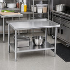 Thumbnail image #2 for John Boos Stallion EES8-3024SSK-X Stainless Steel Equipment Stand, 24W x 30D x 24H, 18-Gauge Top, Adjustable Undershelf