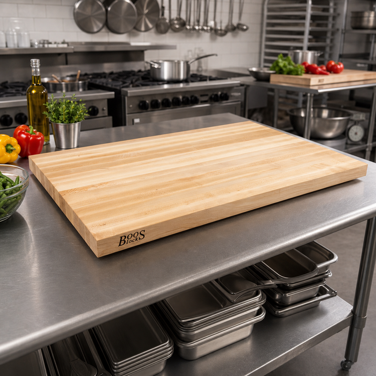 Product image #2 for John Boos Boos Block Edge Grain Northern Hard Rock Maple Kitchen Countertop, 60 x 30 Inches, 1-1/2 Inch Thick, Penetrating Oil Finish