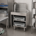 Thumbnail image #2 for Glastender Stainless Steel Glass Rack Holder with Shelf for GT-18+1L, GT-18+1R, and GT-18+2 Glasswashers