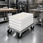 Thumbnail image #3 for Channel Manufacturing PBD Aluminum Bun Pan / Dough Box Dolly, 5-Inch Swivel Plate Casters, 17.75"W x 25.25"D x 7.5"H
