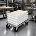 Thumbnail image #3 for Channel Manufacturing PBD Aluminum Bun Pan / Dough Box Dolly with 5-Inch Swivel Plate Casters