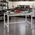 Thumbnail image #2 for New Age 72 Inch x 24 Inch 16 Gauge 304 Stainless Steel Top Work Table with Aluminum Open Base