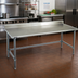 Thumbnail image #2 for Eagle Group Budget Series 144-Inch x 30-Inch Stainless Steel Work Table with 4-1/2-Inch Backsplash and Tubular Base