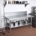 Thumbnail image #2 for Duke 48 Inch x 30 Inch 14 Gauge Stainless Steel Work Table with 10 Inch Riser and Galvanized Undershelf