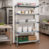 Thumbnail image #2 for MetroMax 4 5-Shelf Polymer Starter Shelving Unit with Open-Grid Shelves, 30W x 21D x 74H, Blue