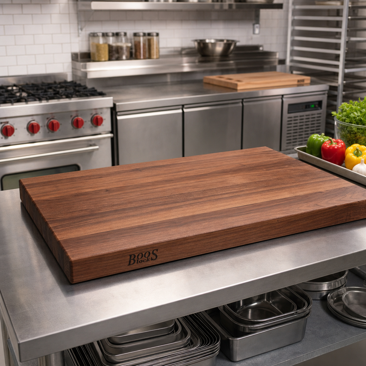 Product image #2 for John Boos Boos Block American Black Walnut Edge Grain Kitchen Countertop, 48 x 38 x 2-1/4 Inches