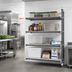 Thumbnail image #2 for Cambro Camshelving Elements XTRA 4-Tier Stationary Add-On Polymer Shelving Unit