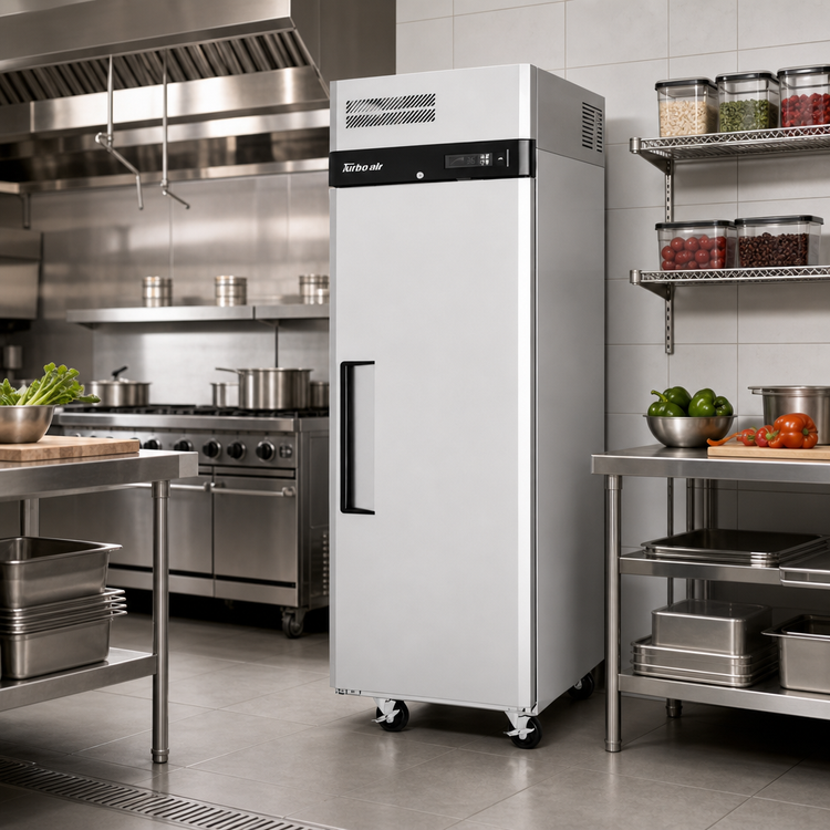 Product image #2 for Turbo Air M3 1-Section Reach-In Refrigerator with Solid Door and Top-Mount Compressor, 18.44 Cu. Ft.
