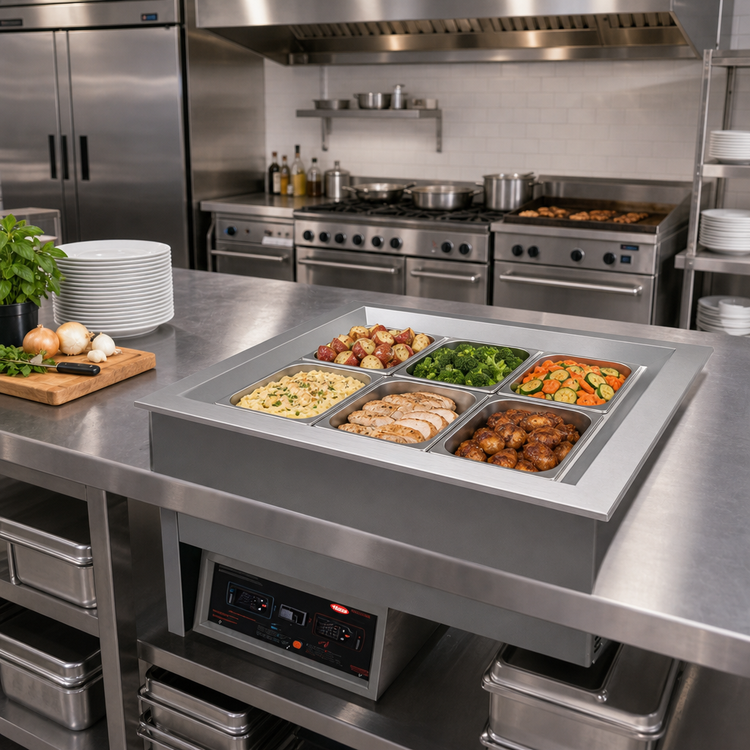 Product image #2 for Hatco HCWBIR-3DA Drop-In Hot/Cold Food Well for 3 Full-Size Pans