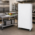 Thumbnail image #2 for Quantum 18 x 48 x 74 Inch Wire Cart Cover, White 400 Denier Nylon with Zipper Flap