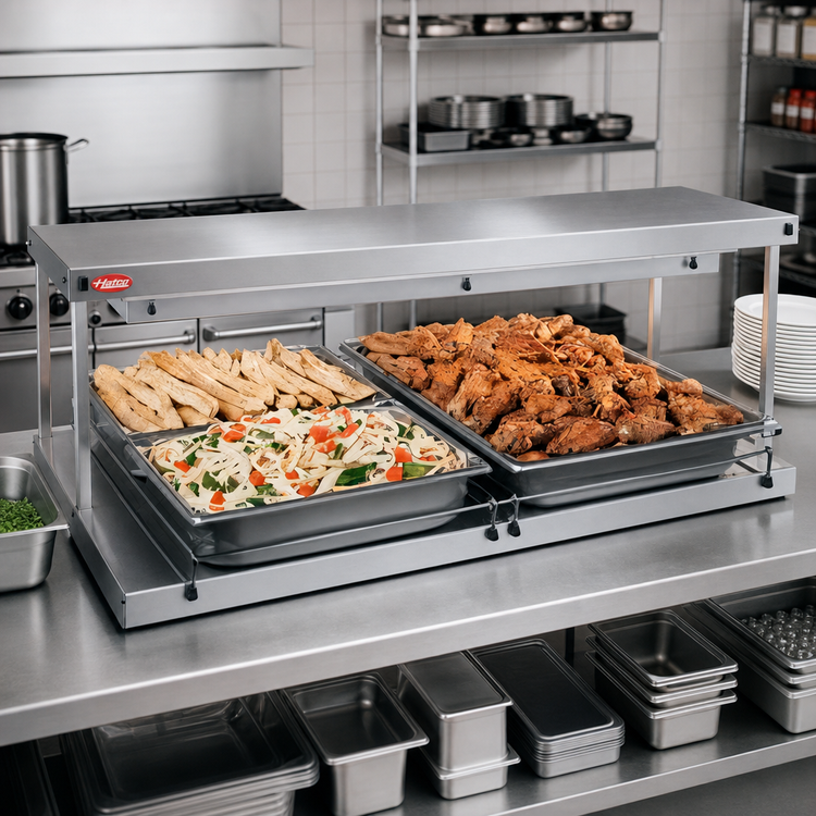 Product image #2 for Hatco Glo-Ray 60-Inch Freestanding Heated Shelf, 15-3/4-Inch Deep, Stainless Steel Top