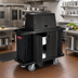Thumbnail image #2 for Rubbermaid Commercial Xtra Full-Size Housekeeping Cart with Doors and Vinyl Bag, Black