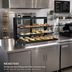 Thumbnail image #2 for Reveal Full Service Non-Refrigerated Slide-In Counter Case with Glass Ends and Rear Sliding Doors, 35-3/4 Inch Wide