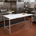 Thumbnail image #2 for John Boos 48 Inch x 24 Inch Trimming Table with 3/4 Inch Reversible Poly Flat Top and Stainless Steel Legs