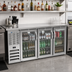Thumbnail image #2 for 72-Inch Three-Section Pass-Thru Back Bar Refrigerator with 6 Glass Doors