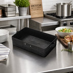 Thumbnail image #2 for American Metalcraft PWBB12 Rectangular Black Poplar Wood Serving Box, 12-3/8 x 7-1/4 x 2-3/4 Inches Case of 48