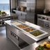Thumbnail image #2 for Vollrath Short-Side 4-Pan Marine Grade Stainless Steel Hot Drop-In Well, 208-240V, Thermostatic Controls