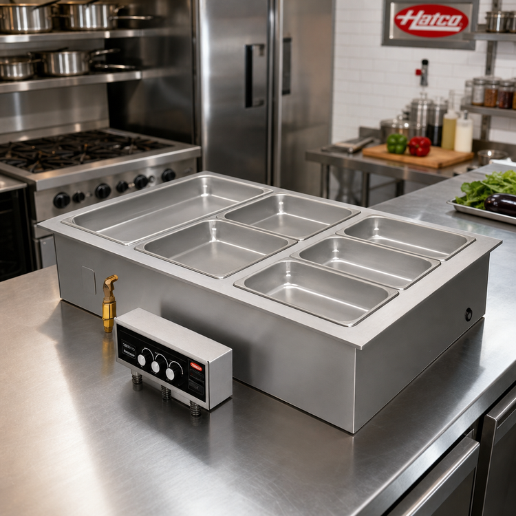 Product image #2 for Hatco Drop-In Modular/Ganged Heated Well, 6 Full-Size Pan Capacity, Wet or Dry, 4.5 kW