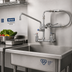 Thumbnail image #2 for T&S Brass B-0184 Wall Mount Pre-Rinse Unit with Add-On Faucet, 8-Inch Adjustable Centers, 12-Inch Swing Nozzle, and 1.15 GPM Spray Valve