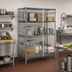 Thumbnail image #2 for Metro Super Erecta Stationary Wire Security Cage with Stainless Steel Finish, 50-1/2