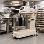 Thumbnail image #2 for DoughXpress BakeryXpress DXP-SM040 Floor Model Spiral Dough Mixer with 73-Qt Fixed Bowl, 88-lb Capacity, Timer Controls
