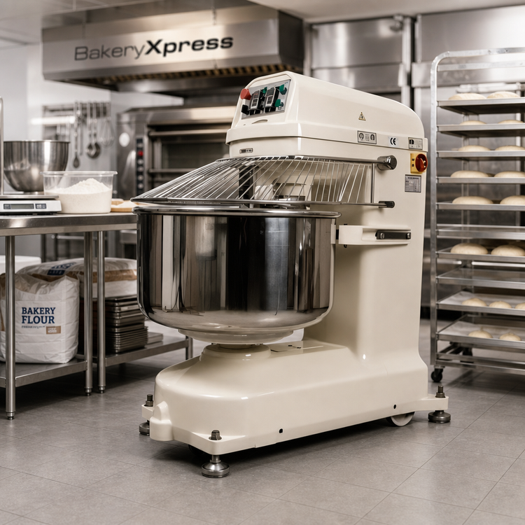 Product image #2 for BakeryXpress Floor Model Spiral Dough Mixer with 73-Qt Fixed Bowl, 88-lb Capacity