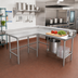 Thumbnail image #2 for Advance Tabco KTMS-3011 L-Shaped Corner Work Table, 132 x 60, 30-Inch Deep, 14-Gauge 304 Top